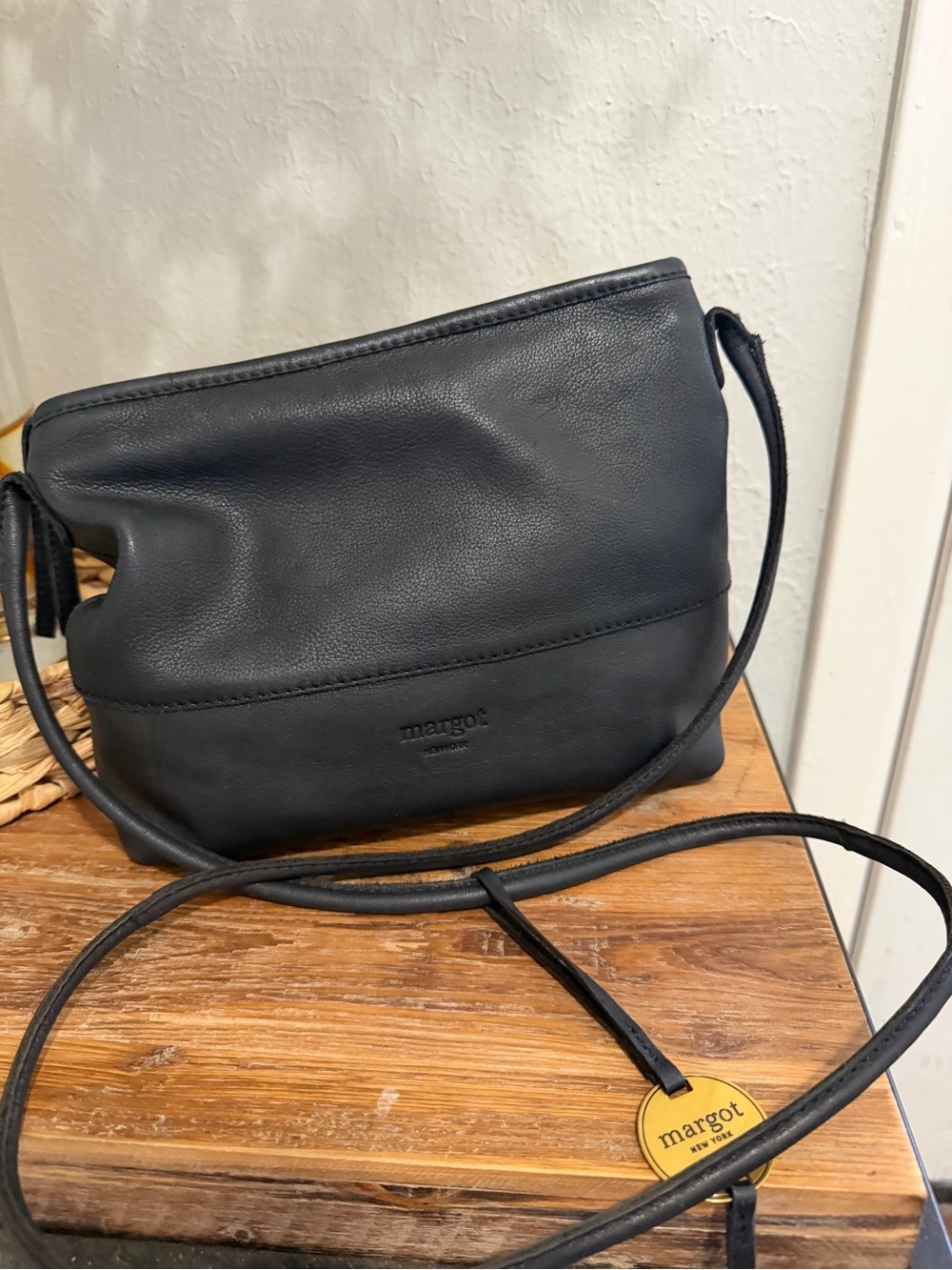 margot Black Leather Crossbody Shoulderii Bag